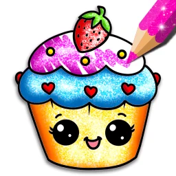 Cupcakes Coloring Book Glitter simgesi